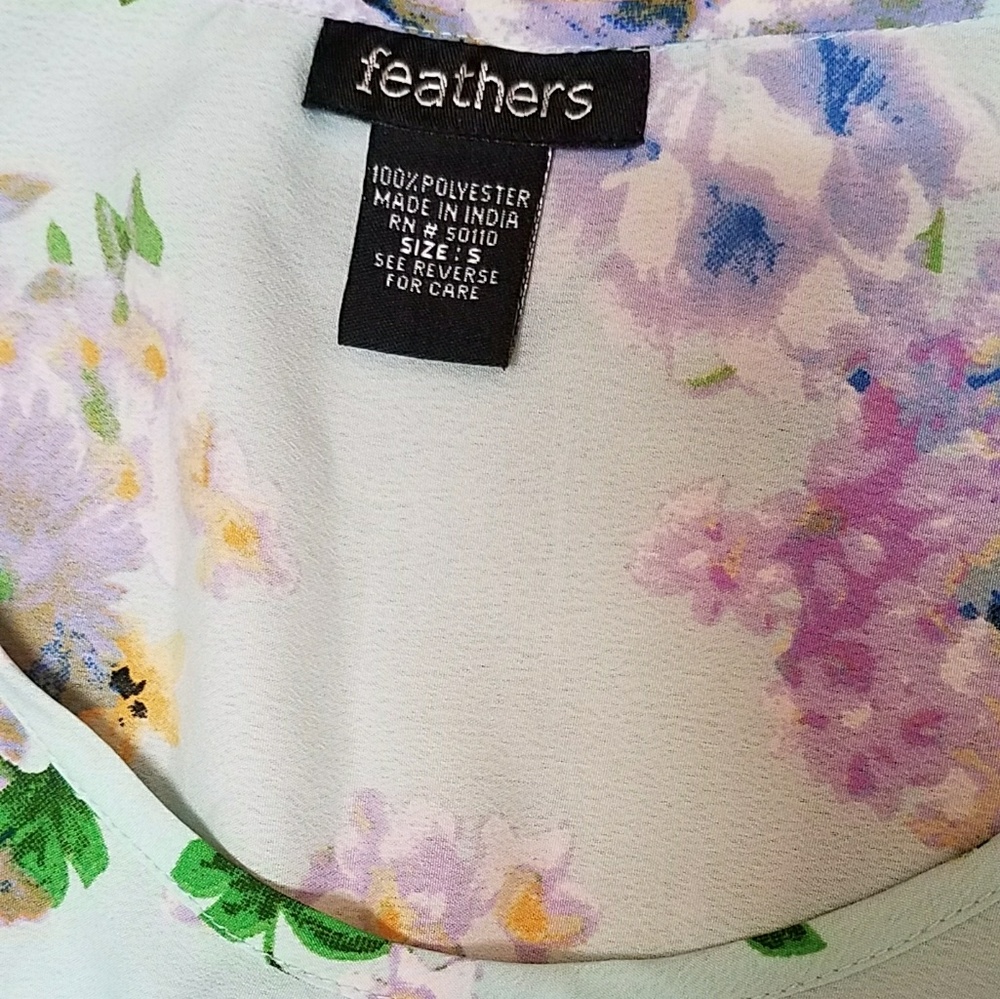 Beautiful floral Dress mint green Sz S - Picture 5 of 5